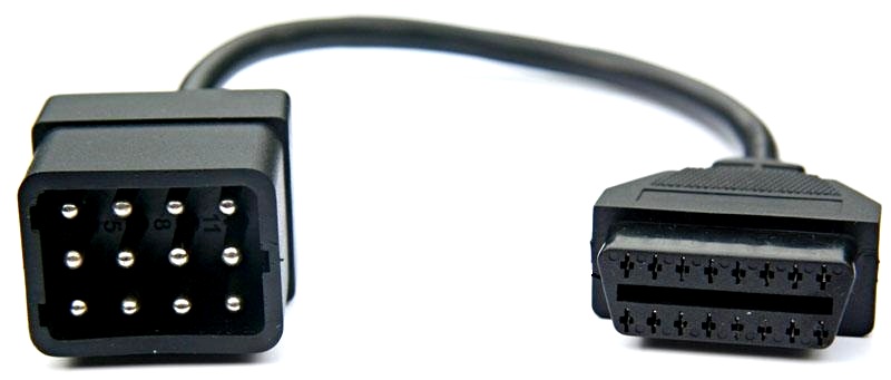 переходник Renault 12 pin - OBD II адаптер для старых Renault, Переходники, адаптеры для старых автомобилей. Переходники на OBD. Адаптеры на OBD2. Комплект переходников для AutoCom CDP PRO Truck.  Комплект переходников для AutoCom CDP PRO Cars. Адаптер S.1279 - диагностический модуль S1279